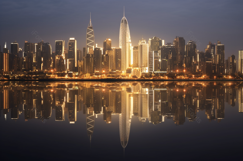 壮阔夜晚高楼大厦夜景全景风景,高清,摄影图,摄影图片,图片大全,摄影图免费下载